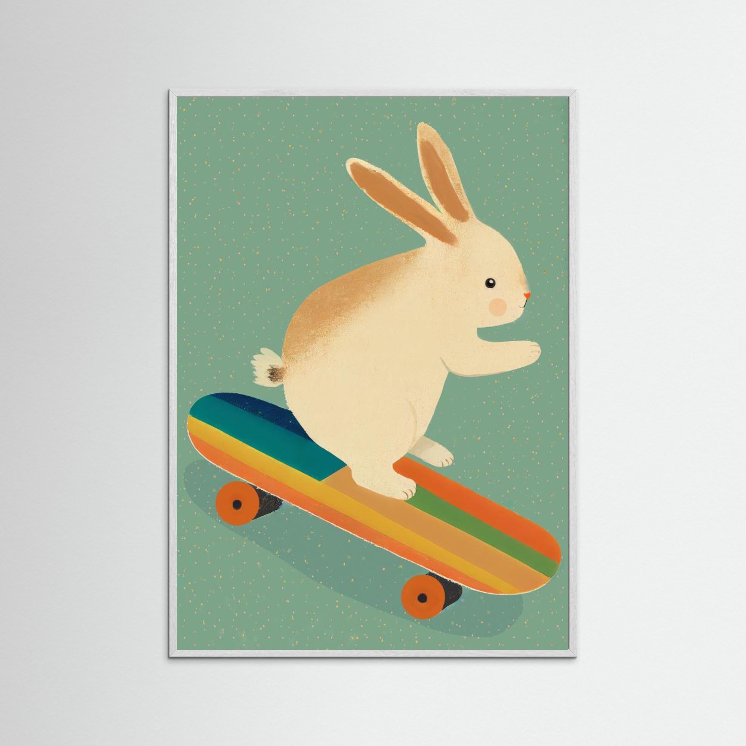 Bunny On Skateboard by Treechild